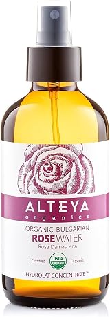 Alteya Organic Rose Water Spray 240ml USDA Organic Damask Rose Hydrolat Face
