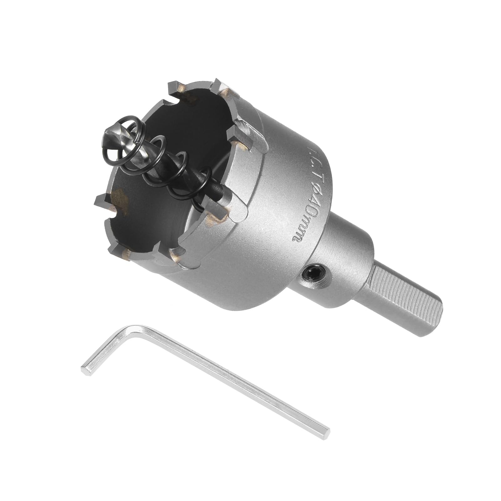 CoCud Carbide Hole Saw, 1.6 Inch/40mm Diameter, Metal Steel Hole Cutters Drill Bits - (Applications: for Metal Wood), 1-Pieces