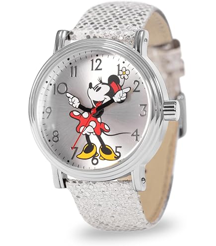 Disney Ladies Size White Strap Minnie w/Moving Arms Vintage Watch s-l400.jpg main image 4