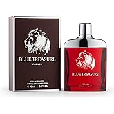 Men's Perfume, Luxurious Eau de Toilette, Bergamot Cinnamon Cedar Fragrance, Red Bottle with Lion Design, Men's Cologne, 90ml (3.0 fl.oz)