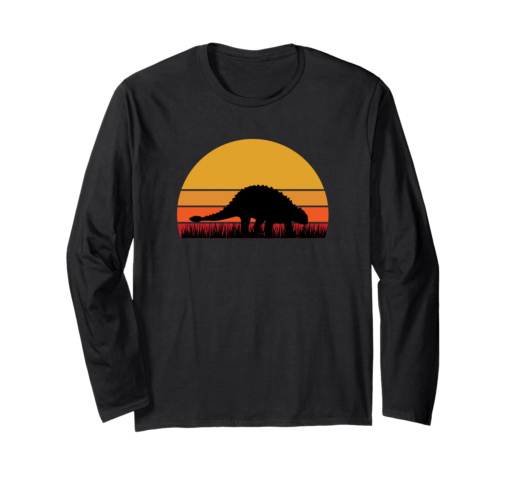 Ankylosaurus Dinosaur Dino Jurassic Museum Dinos Retro Long Sleeve T-Shirt