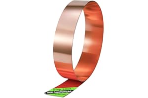 GOORY Copper Flashing 20 Gauge - 2in x 10ft 0.03"(0.81mm) Thickness Roof Flashing Roll - 99.95+% Pure Copper Sheet Metal ASTM B152 - Roofing Repair DIY Project Contractor Jewelry Crafts