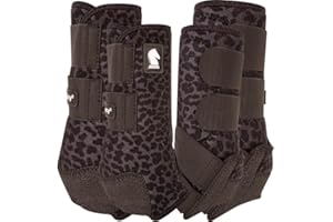 Coolhorse Classic Equine Legacy2 4-Pack Protective Boots- Black Leopard