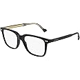 Gucci Gucci-Logo GG0737O 005 Eyeglasses Men's Black/Gold Optical Frame 53mm
