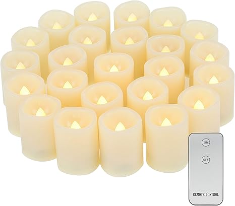Amazon Com Flameless Led Votive Tealight Candles With Remote 24