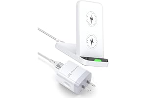 Pixel 10 Wireless Charger Stand, Qi Enable Android Charge Phone Holder for Samsung Galaxy S25 Ultra/S24, iPhone 17 Pro Max/17