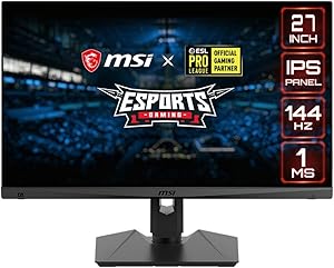 MSI Full HD Gaming RGB Non-Glare Super Narrow Bezel 1ms 1920 x 1080 144Hz Refresh Rate Adjustable Height Arm FreeSync 27” IPS Gaming Monitor (Optix MAG274R)