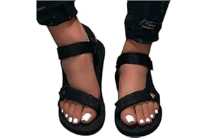 Lausiuoe Womens Sandals With Back Strap Comfortable Hiking Sandals Beach Walking Outdoor Waterproof Strappy Sandals