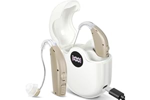 TOPHAIR Hearing Aids Hearing Amplifiers for Seniors Rechargeable with Noise Cancelling Hearing Aid Loss Amplifier Seniors and Adults with Charging Case-White