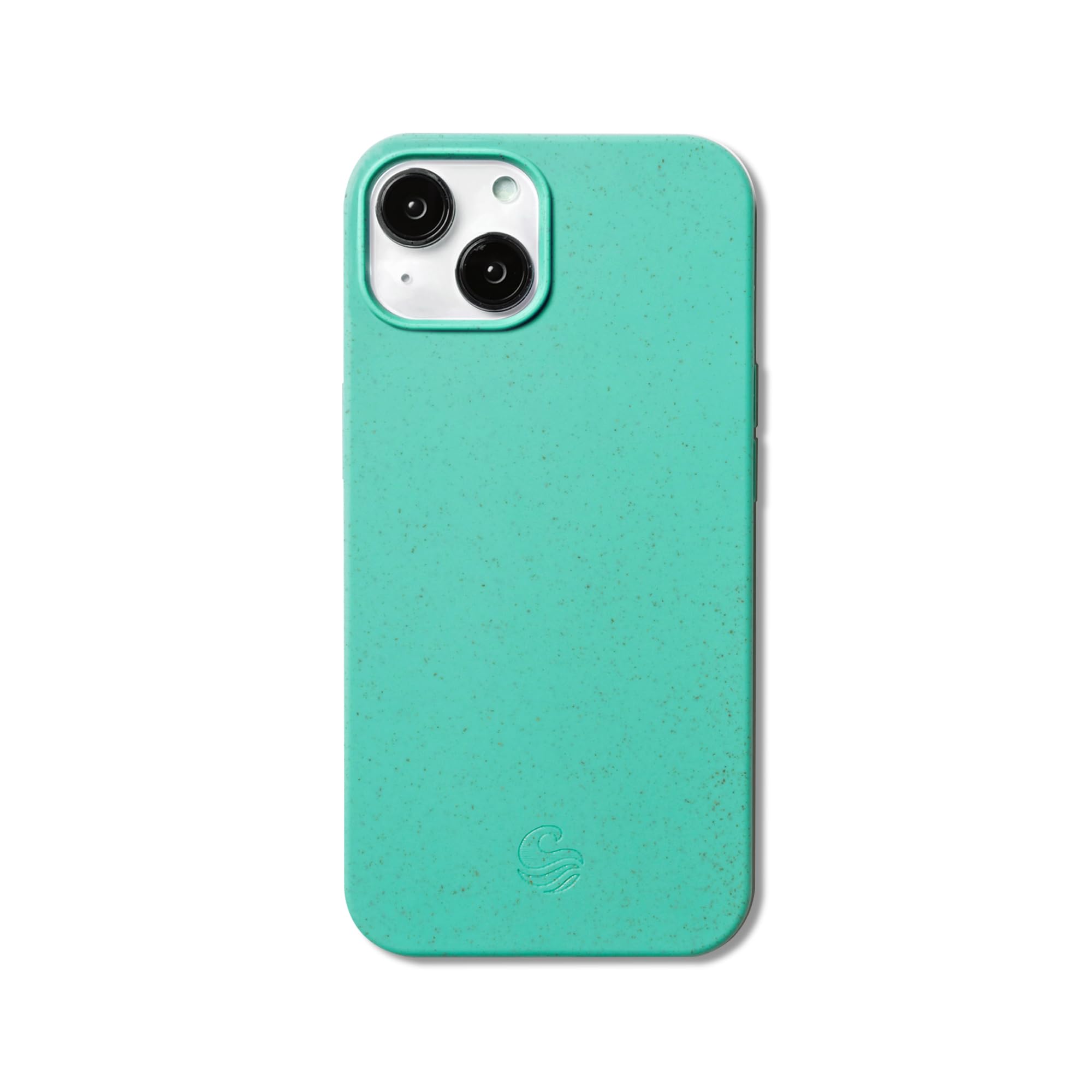 Wave Case iPhone 13 Mini Phone Case - Eco-Friendly Wheat Straw Phone Case with Shock-Absorbing Corners | 2mm Raised Lip | Ultra-Thin Design, 360° Protection | Turquoise