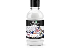 KOVIEDE 8.45 fl oz (250 mL) Professional Fabric Medium, Fabric Paint Medium for Enhanced Adhesion, Durability, and Vibrant Effect on T-Shirts, Shoes, Bags, and DIY Projects