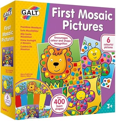 Galt Mosaic Craft Kit Multi 20 x 20 cm with 6 Pictures and 400 Tiles