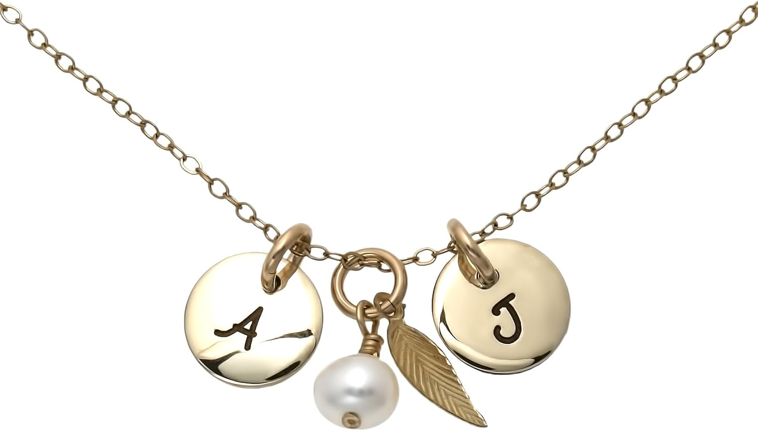 AJ's Collection Personalized Gold Filled Initial Necklace