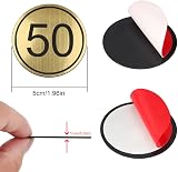 NanTun ABS Engraved 5cm Circular Table Numbers 1-25 Golden view 2