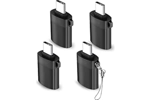 USB C to USB Adapter 4 Pack,USBC Male to USB A 3.0 Female OTG Adapter, Type C Thunderbolt 4 Converter OITYEUF for iPhone 15 Pro Max Plus,MacBook Pro Air2024,Samsung S24 S23 S22 S21 Galaxy,iPad (Black)