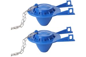 ANSUKOW Toilet Flapper Replacement - 2 inch Universal Toilet Stopper Flapper Compatible with American Standard Toilet Tank Water Saving Rubber Flush Valve Flapper with Stainless Chain Long Lasting Rubber 2PCS