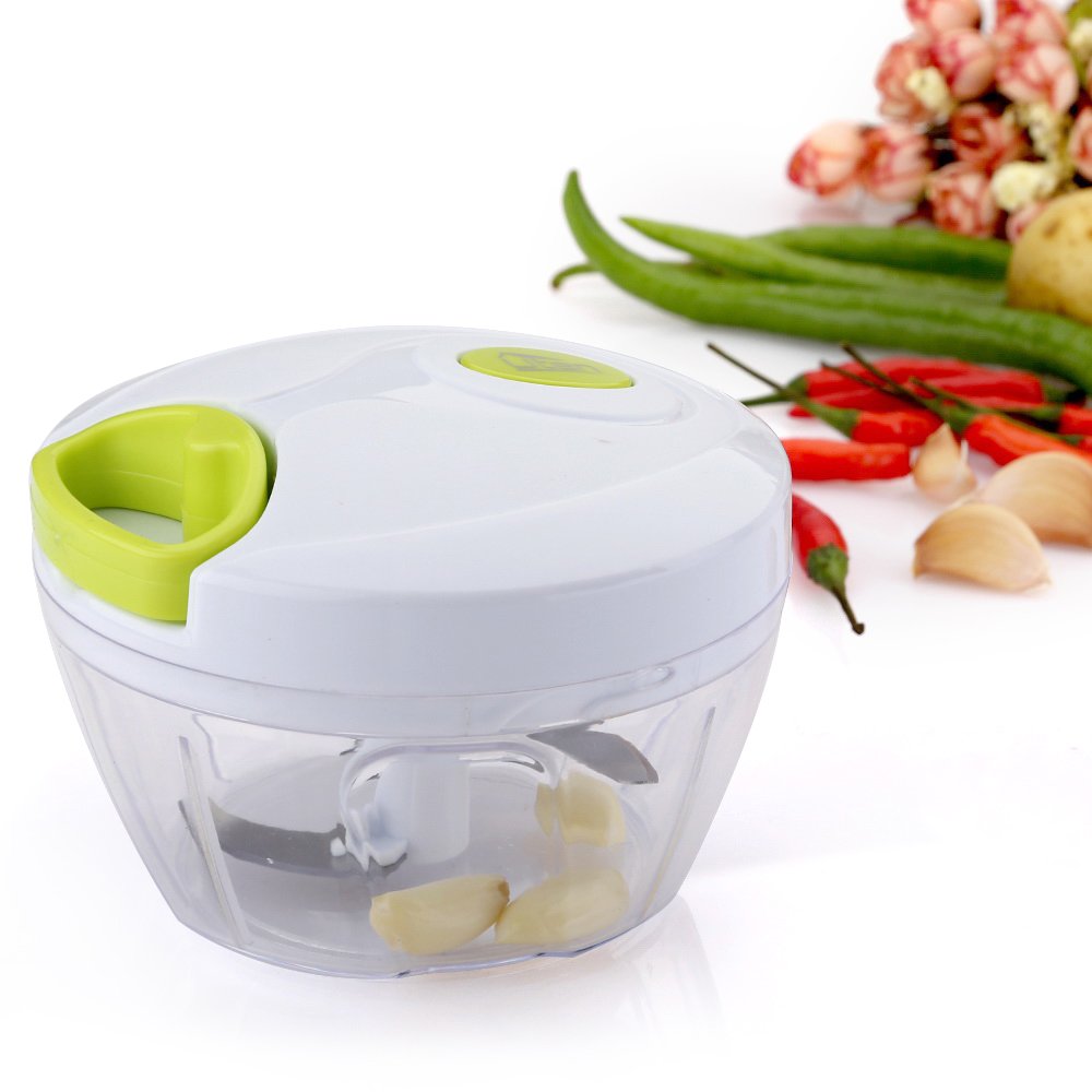Uten Kitchen Mini Chopper Food Pull Processor with Peeler- for Vegetable, Fruit, Garlic, Herb, Onion, Pull Slicer Cutter Blender Tool