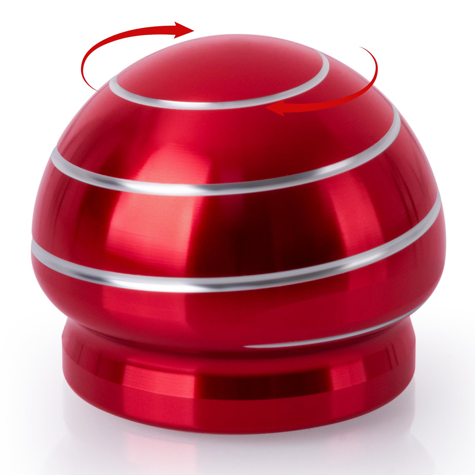 Photo 1 of Fidget Spinner Desktop Toys - Kinetic Spinning Ball for Anxiety & ADHD Relief, Optical Illusion Fidget Toys for Adults, Kids, Parents & Friends, Metal Fidgets for Office & Home (1.54in Mushroom Red )