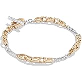 Coach Mixed Metal Chain Bracelet Two-Tone One Size