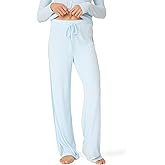 PJ Salvage Womens Lacey Basics Knit Tie-Waist Pant with Lace Insets