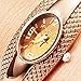 Soleasy Women's Girl's Fashion Golden Bracelet Bangle Crystal Wrist Watch WTH8050
