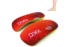 XKC Arch Support Inserts Women Insoles - Orthotics Shoe for Plantar Fasciitis, Flat Feet, Over-Pronation, Relief Heel Spur Pain, Heel Cushion Increase Insoles (XL:Men9-11/Women10-12)