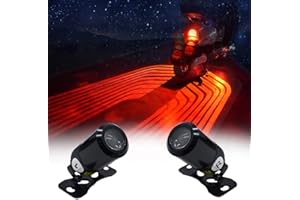 BUKNIKIS Motorcycle Angel Wings Projection Light Kit, Underbody Waterproof Ghost Shadow Lights for Motorcycles - Universal (Red, Pack of Pair)