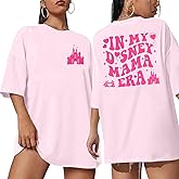 UNIQUEONE Mama Shirts for Women Mommy Tshirt: in My Mama Era Shirt Funny Mom Graphic Tees Oversized Tops