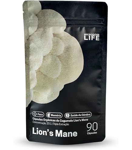 Complexo de 7 Cogumelos - Cordyceps Lion's Mane Turkey Tail Juba