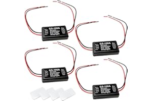 DXNQ 4 PCS LED Flash Strobe Controller, 12-24V DC Car Strobe Effect Tail Stop Light Flasher Controller, LED Flasher Control Module for Motorcycles Cars Trucks, Car Accessories