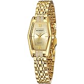 BERNY Gold Watches for Women Dainty Hexagon Ladies Quartz Wrist Watches Stainless Steel Band Fashion Analog Watch Luxury Bracelet