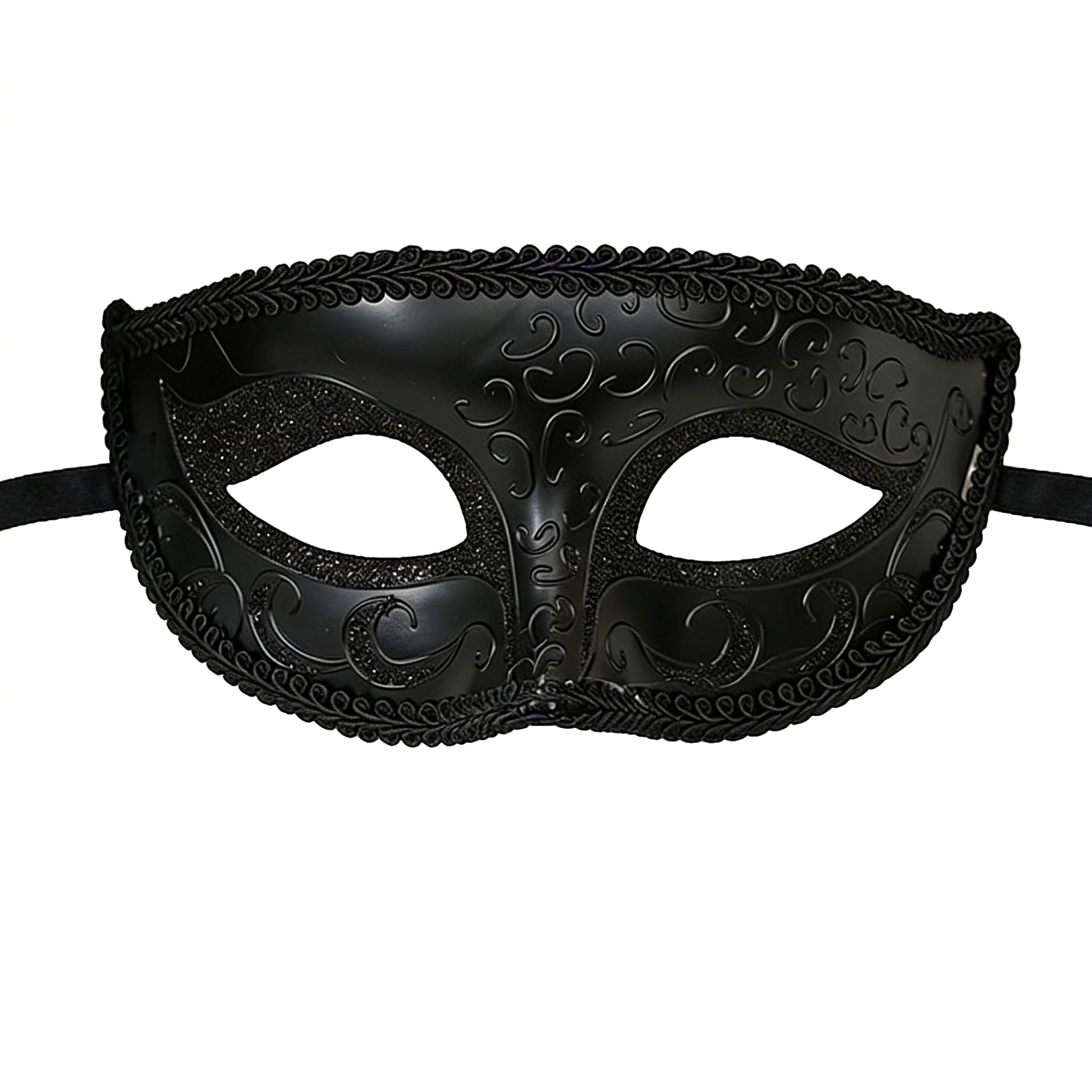 Masquerade Mask Men,Vintage Venetian Black Masquerade Mask,Elegant Masks for Mardi Gras Halloween Carnival Party Costume Cosplay Graduation Ball Fashionable Eye Decor Classic Half Face Accessories