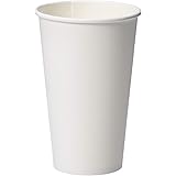 Amazon Basics Compostable Hot Paper Cup, 16 oz, 500 Count, White