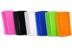 RayNab 6 Pcs Lice Comb Set – Fine Tooth Plastic Hair Combs for Removing Lice & Nits – Gentle Comb for Kids & Adults