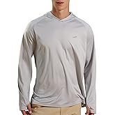 Men's UPF 50+ Long Sleeve Sun Shirts UV Protection Hoodie Rash Guard Hiking Fishing Swim T Shirt