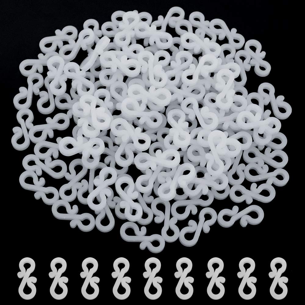 Vikdio 120 Pcs Gutter Hooks for Outdoor String Lights, Gutter Clips for Fixing Christmas Icicle Lights String Lights on Halloween Xmas Decorations Outdoor Garden Tree Window