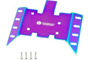 TCRC Colorful Stainless Steel Chassis Skid Plate Armor Guard Plate Protection for Axial 1/8 AXP8 Gilamon Trail Buggy Upgrade