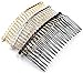 12pcs 7.8cm 20 Teeth Fancy DIY Metal Wire Hair Clip Combs Bridal Wedding Veil Combs Silver Golden Black