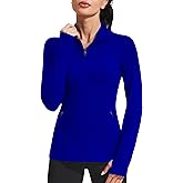 PINSPARK Women's Athletic Jackets Slim Fit Workout Jacket Full Zip Up Running Gym Yoga Sports Tops with Pockets