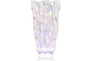 CEMABT 9.5inch 3.4 lb Glass Vases for Flowers Unbreakable Thickened Morden vase for Tables Centerpieces,Colorful,Vintage and Clear Rose Large Flower vases for Bouquet Unique Gifts（Colorful）