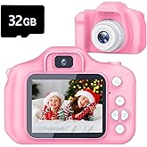 Kids Camera Gifts for 3 4 5 6 7 8 Year Old Girls Toys for Ages 5-7 Toddler Camera for Kids Christmas Birthday Gifts Girls Boys with 32GB SD Card(Pink)