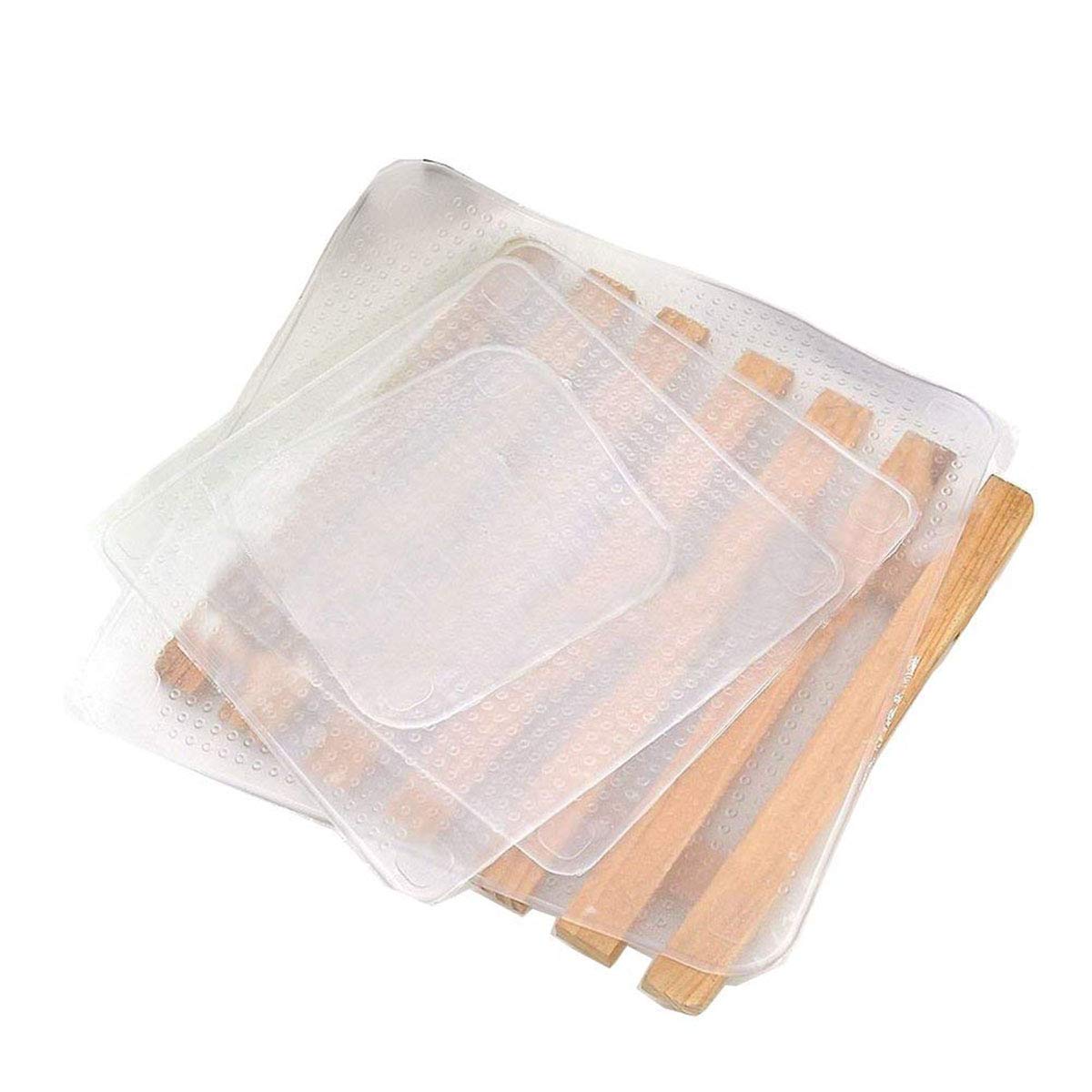 Oumosi Coperchi in Silicone Estensibile, Set 4 pezzi - Coperchi in silicone per Insalatiere, Ciotole, Tazze e Contenitori di tutte le forme