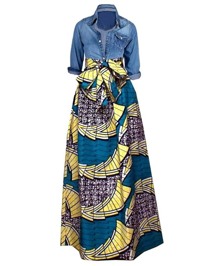 african print ball gown