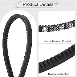 uxcell 2Pcs AX29 EPDM V-Belt, Raw Edge Cogged