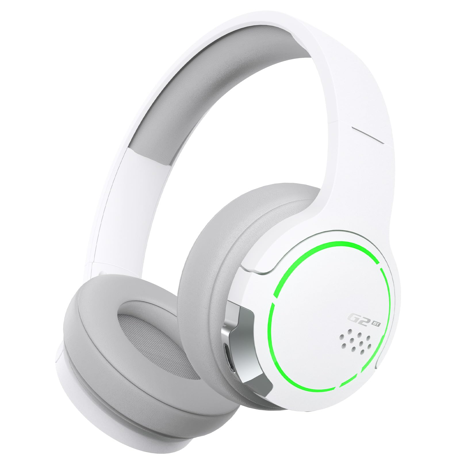 Hecate by Edifier G2BT Wireless Gaming Headset for Mobile Phones/Tablets/Laptops, Noise Canceling Bluetooth with Dual Microphones, RGB Lighting-White