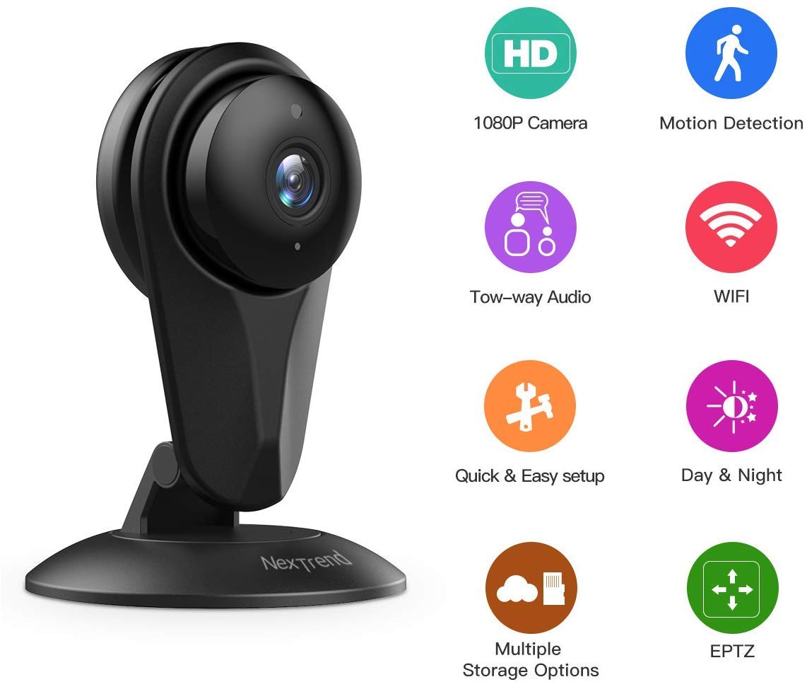 Camera Photo Nextrend 1080p Wifi Security Camera With Motion Detection Night Vision Two Way Audio Cloud Storage Wireless Indoor Smart Home Camera For Office Baby Nanny Pet Monitor Ip Home Camera Surveillance Cameras