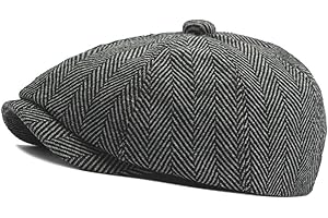 FREEBIRD99 Newsboy Herringbone Ivy Irish Flat Cap Paperboy Cabbie Gatsby Hat