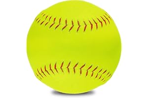 ABAJI Softball Blank Ball PU Surface Cork Core Suitable for Bat Heavy Duty Slowpitch Sports Youth Boy and Girl Practice Training