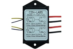 CZH-LABS Electronics-Salon 1PCS Dual SPST-NO 10Amp Power Relay Module, AC/DC 12V Control Voltage.