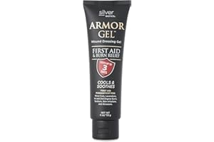AMERICAN BIOTECH LABS Silver Biotics Armor Gel Wound Dressing Gel | First Aid + Burn Relief 24 PPM Silver Gel | 4 oz